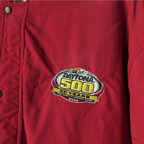 VTG 2008 NASCAR Daytona 500 Jacket Sweatshirt Windbreaker 2XL Zipper Red Unisex - Picture 4 of 10